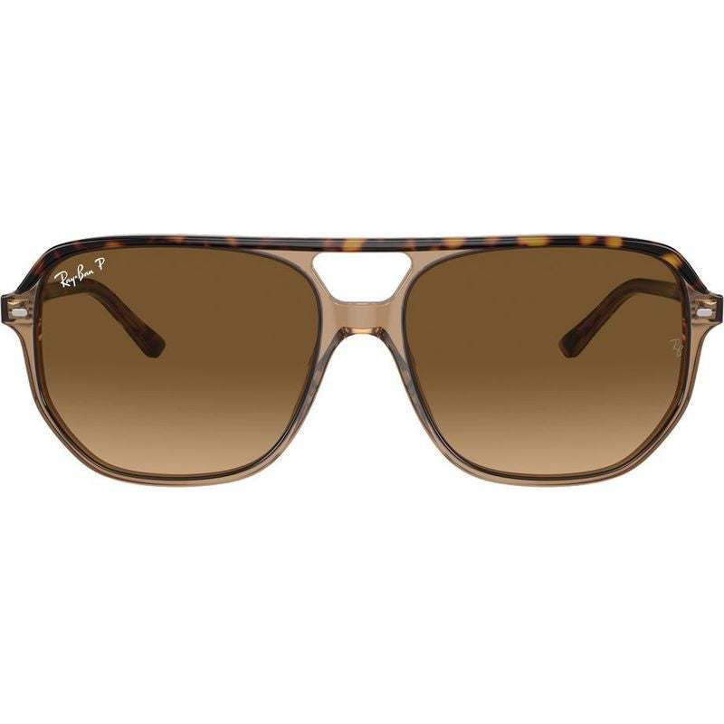 Bill One RB2205, Havana on Transparent Brown/Brown Gradient Polarised Glass Lenses 60 Eye Size
