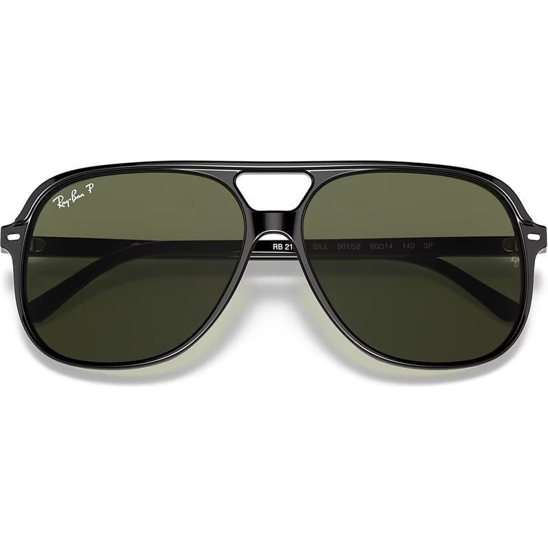Bill RB2198, Black/Green Polarised Glass Lenses 56 Eye Size