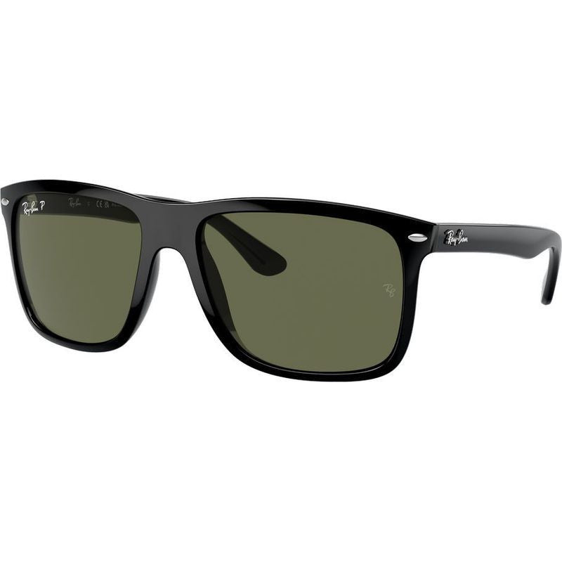 Boyfriend Two RB4547, Black/Green Polarised Glass Lenses 60 Eye Size