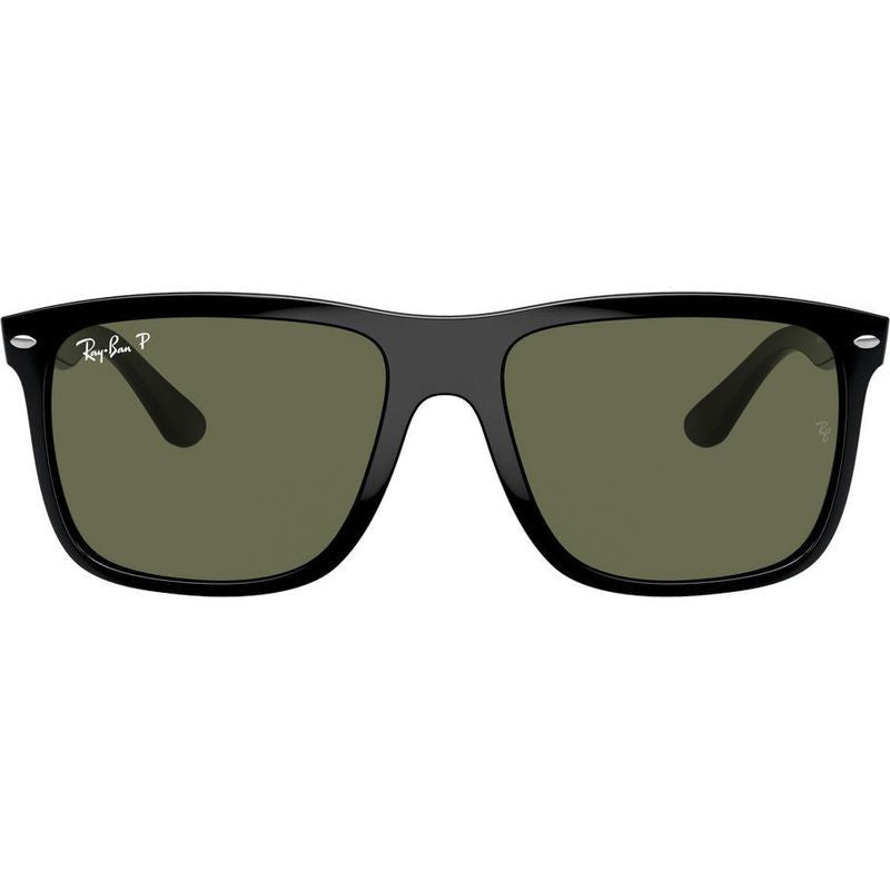 Boyfriend Two RB4547, Black/Green Polarised Glass Lenses 60 Eye Size