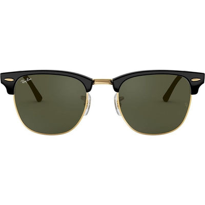 Clubmaster Classic RB3016, Black/Green Glass Lenses 49 Eye Size