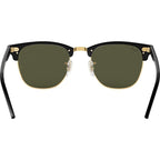 Clubmaster Classic RB3016, Black/Green Glass Lenses 51 Eye Size