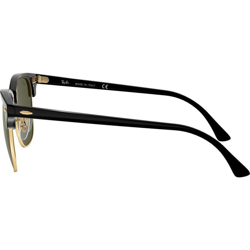 Clubmaster Classic RB3016, Black/Green Glass Lenses 51 Eye Size