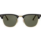Clubmaster Classic RB3016, Black/Green Glass Polarised Lenses 51 Eye Size
