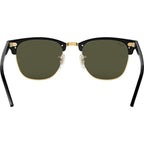 Clubmaster Classic RB3016, Black/Green Glass Lenses 55 Eye Size