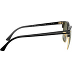 Clubmaster Classic RB3016, Black/Green Glass Polarised Lenses 51 Eye Size