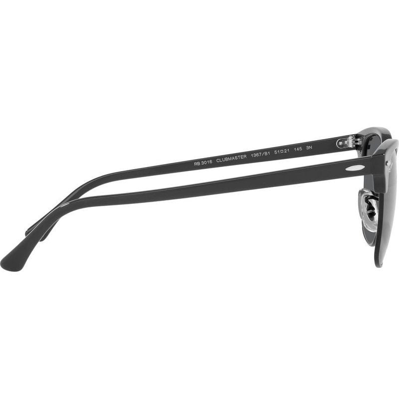 Clubmaster Classic RB3016, Grey on Black/Dark Grey Glass Lenses 55 Eye Size