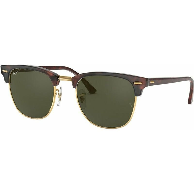 Clubmaster Classic RB3016, Mock Tort Arista/Green Glass Lenses 49 Eye Size