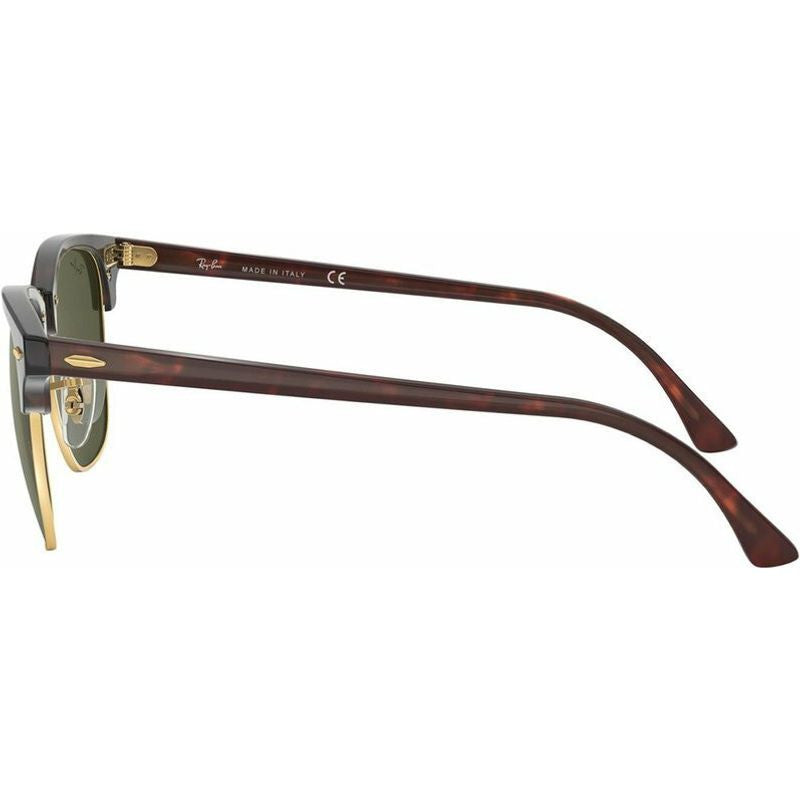 Clubmaster Classic RB3016, Mock Tort Arista/Green Glass Lenses 51 Eye Size
