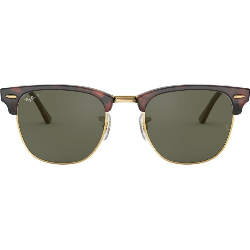 Clubmaster Classic RB3016, Mock Tort Arista/Green Glass Lenses 49 Eye Size