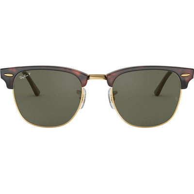 Clubmaster Classic RB3016, Mock Tort Arista/Green Glass Lenses 49 Eye Size