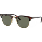Clubmaster Classic RB3016, Red Havana/Green Polarised Glass Lenses 51 Eye Size