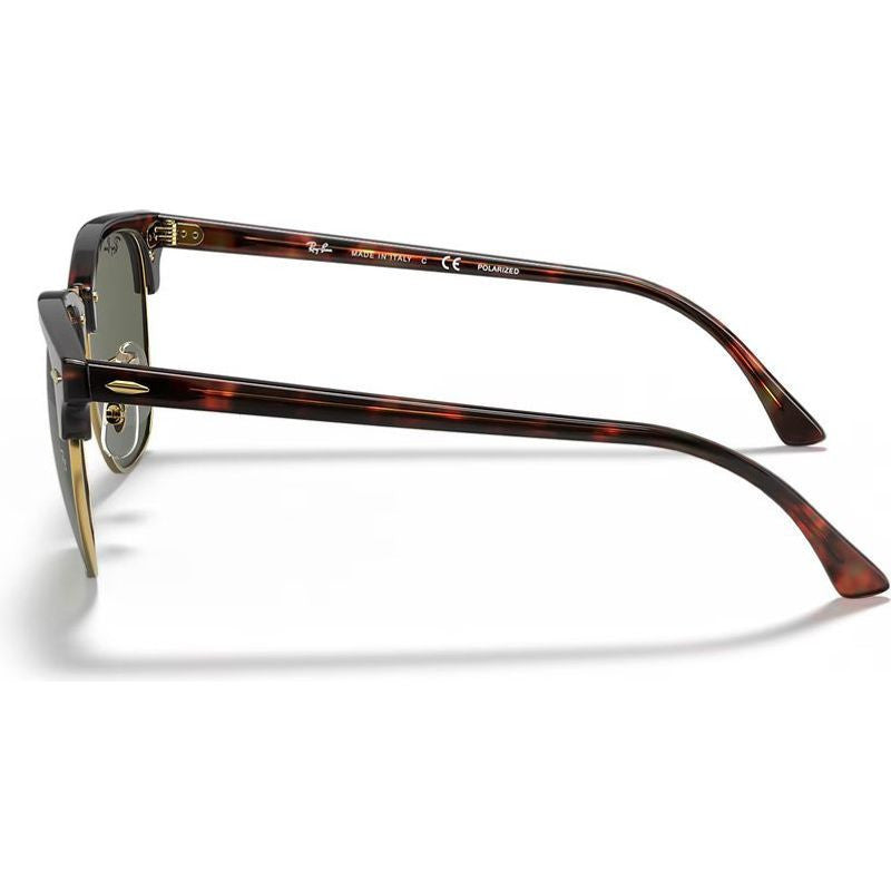 Clubmaster Classic RB3016, Red Havana/Green Polarised Glass Lenses 51 Eye Size