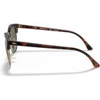 Clubmaster Classic RB3016, Red Havana/Green Glass Polarised Lenses 55 Eye Size