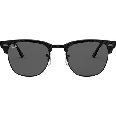 Clubmaster Classic RB3016, Top Wrinkled Black on Black/Dark Grey Glass Lenses 51 Eye Size