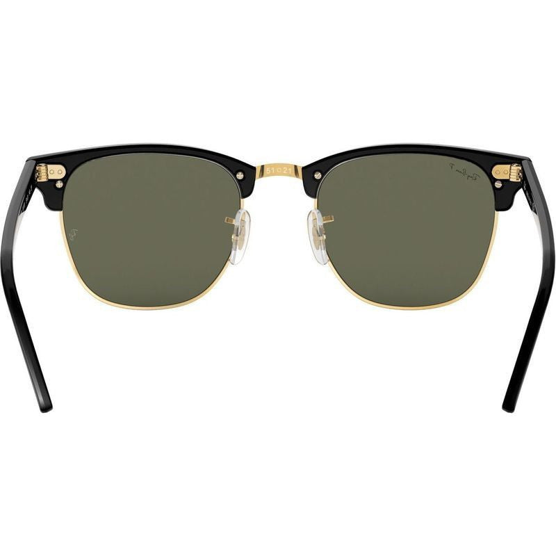 Clubmaster Classic RB3016F, Black/Green Polarised Glass Lenses