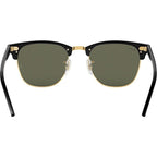 Clubmaster Classic RB3016F, Black/Green Polarised Glass Lenses