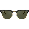 Clubmaster Classic RB3016F, Black on Arista/Green Glass Lenses