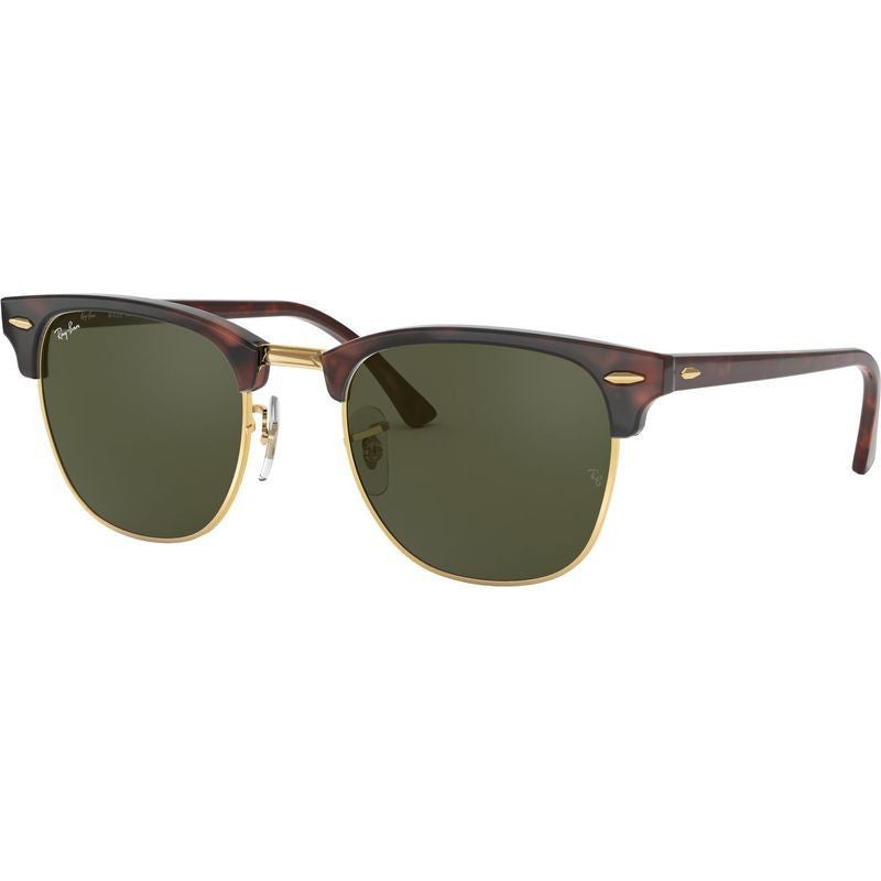 Clubmaster Classic RB3016F, Mock Tortoise on Arista/Green Glass Lenses