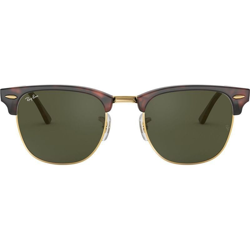 Clubmaster Classic RB3016F, Mock Tortoise on Arista/Green Glass Lenses