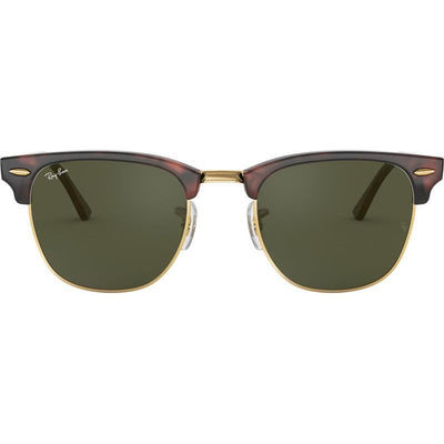 Clubmaster Classic RB3016F, Mock Tortoise on Arista/Green Glass Lenses