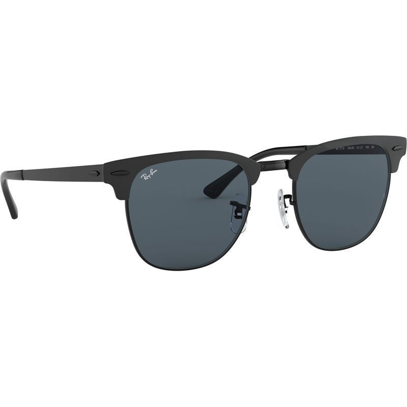 Clubmaster Metal RB3716, Matte Black/Blue Glass Lenses