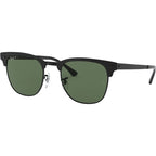 Clubmaster Metal RB3716, Matte Black/Green Polarised Glass Lenses