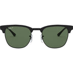 Clubmaster Metal RB3716, Matte Black/Green Polarised Glass Lenses