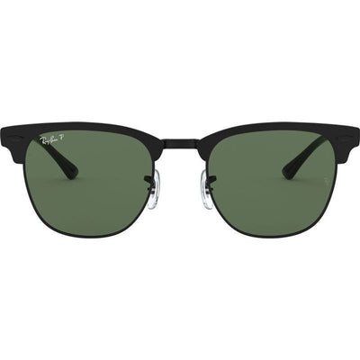Clubmaster Metal RB3716, Matte Black/Green Polarised Glass Lenses