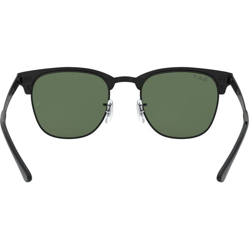 Clubmaster Metal RB3716, Matte Black/Green Polarised Glass Lenses