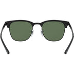 Clubmaster Metal RB3716, Matte Black/Green Polarised Glass Lenses