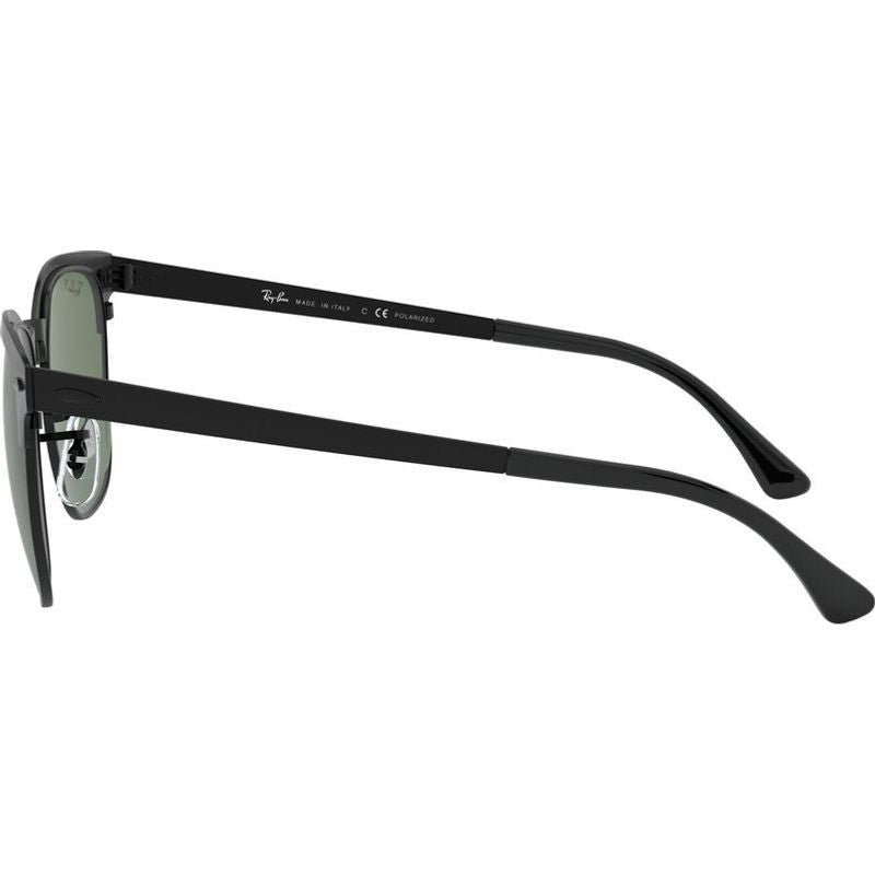 Clubmaster Metal RB3716, Matte Black/Green Polarised Glass Lenses