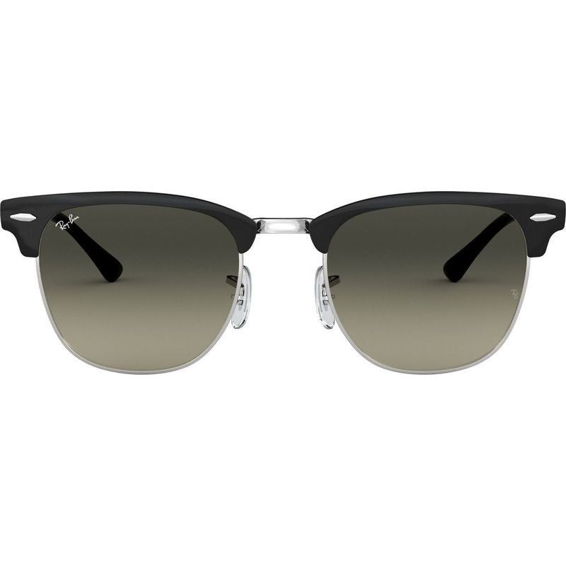 Clubmaster Metal RB3716, Black on Silver/Grey Gradient Glass Lenses