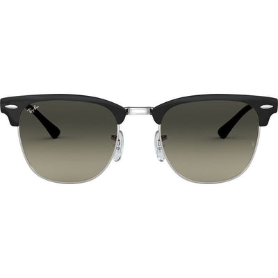 Clubmaster Metal RB3716, Black on Silver/Grey Gradient Glass Lenses