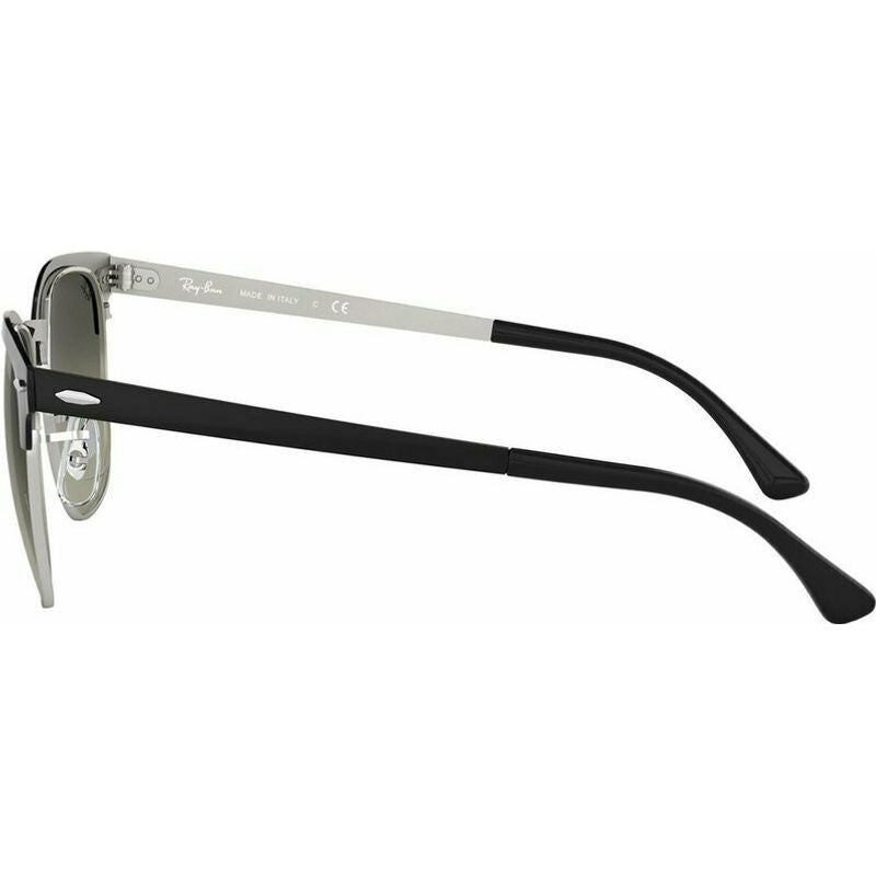 Clubmaster Metal RB3716, Black on Silver/Grey Gradient Glass Lenses