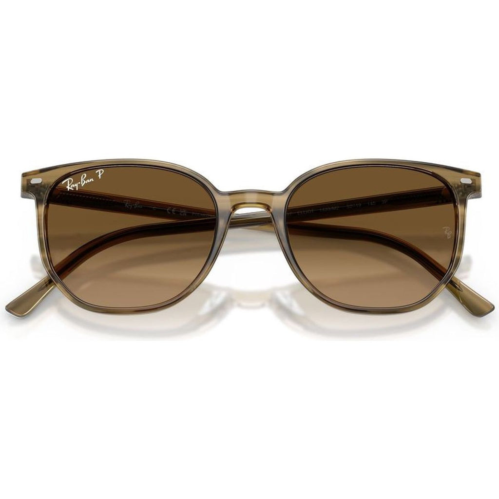 Elliot RB2197, Striped Green/Brown Gradient Polarised Glass Lenses 52 Eye Size