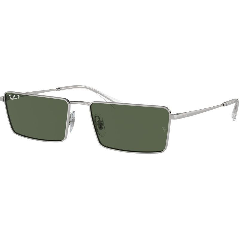 Emy RB3741, Silver/Dark Green Polarised Lenses 56 Eye Size