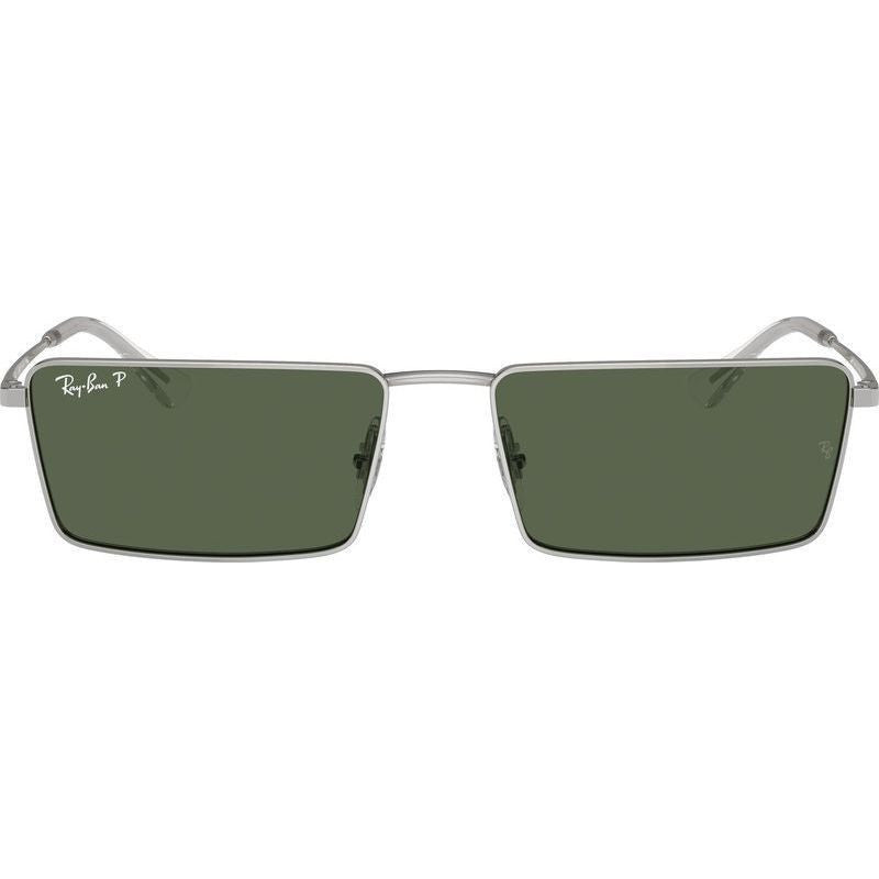 Emy RB3741, Silver/Dark Green Polarised Lenses 56 Eye Size