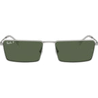 Emy RB3741, Silver/Dark Green Polarised Lenses 56 Eye Size