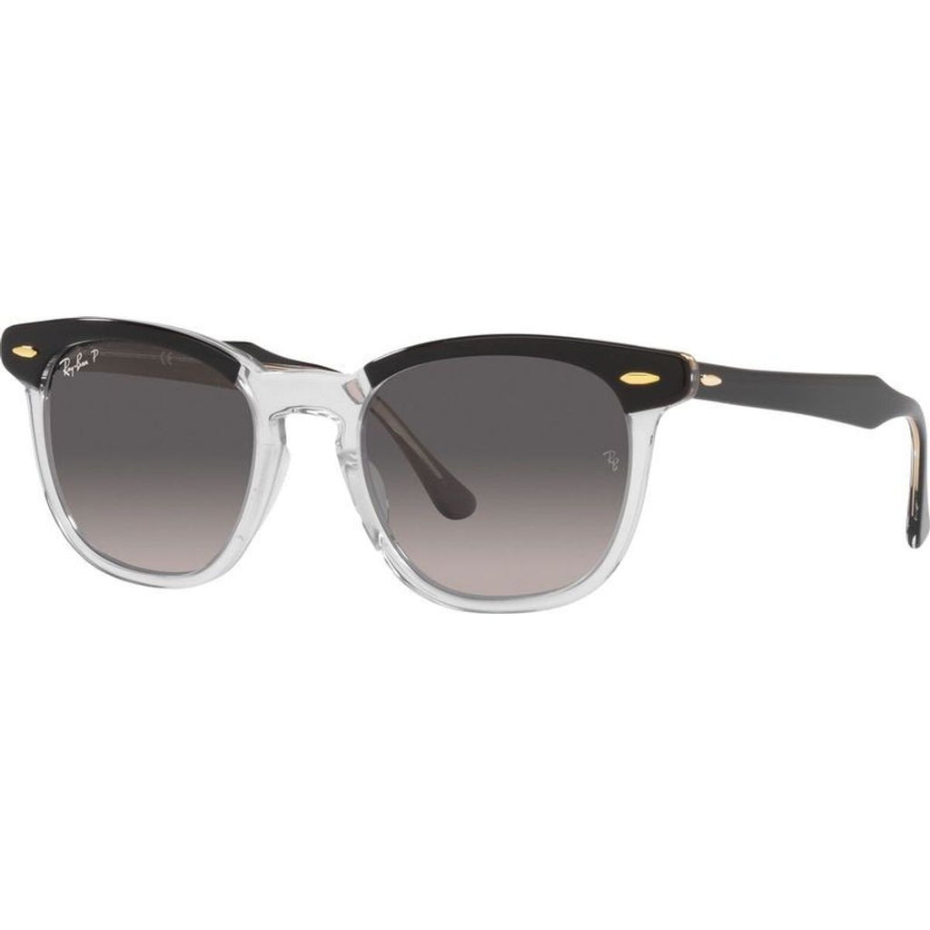Hawkeye RB2298, Black on Transparent/Grey Gradient Polarised Glass Lenses 52 Eye Size