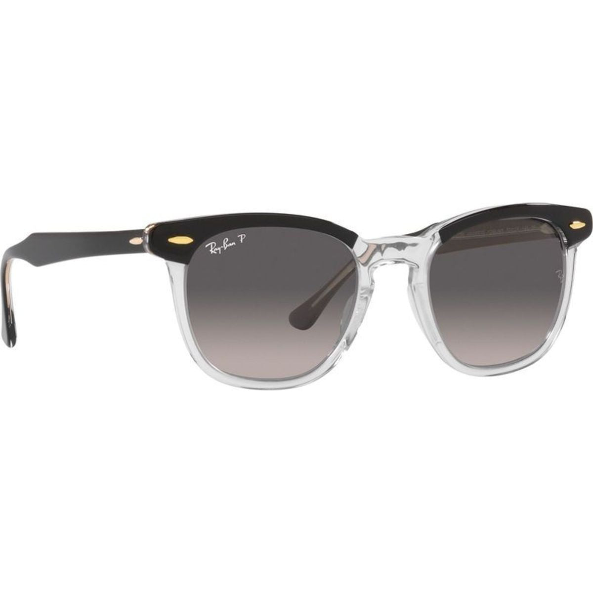 Hawkeye RB2298, Black on Transparent/Grey Gradient Polarised Glass Lenses 52 Eye Size