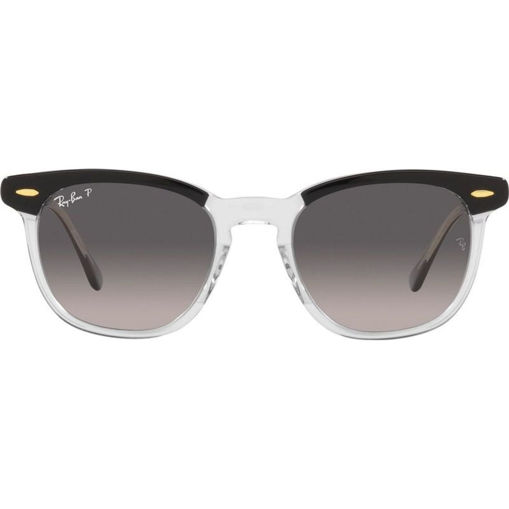 Hawkeye RB2298, Black on Transparent/Grey Gradient Polarised Glass Lenses 52 Eye Size