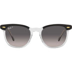 Hawkeye RB2298, Black on Transparent/Grey Gradient Polarised Glass Lenses 52 Eye Size