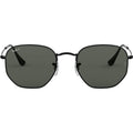 Hexagonal Flat RB3548N, Black/Green Polarised Glass Lenses 54 Eye Size