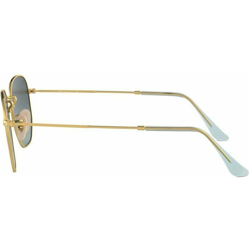 Hexagonal Flat RB3548N, Gold/Blue Gradient Glass Lenses 51 Eye Size