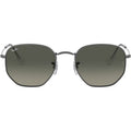 Hexagonal Flat RB3548N, Gunmetal/Dark Grey Glass Gradient Lenses 54 Eye Size