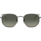 Hexagonal Flat RB3548N, Gunmetal/Dark Grey Glass Gradient Lenses 54 Eye Size