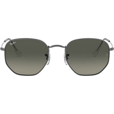 Hexagonal Flat RB3548N, Gunmetal/Dark Grey Glass Gradient Lenses 54 Eye Size