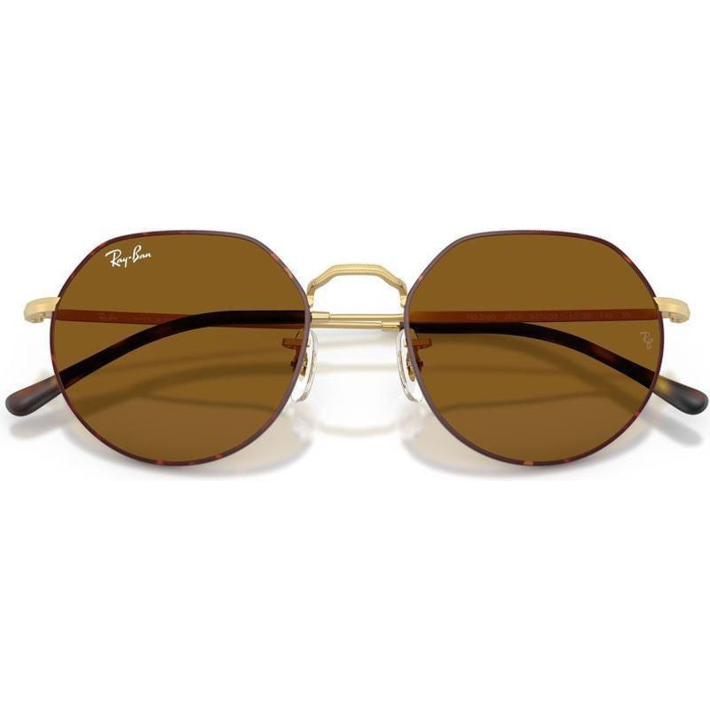Jack RB3565, Matte Havana on Matte Arista/Brown Glass Lenses 53 Eye Size