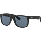 Justin Classic RB4165, Black Rubber/Dark Blue Polarised Lenses 55 Eye Size
